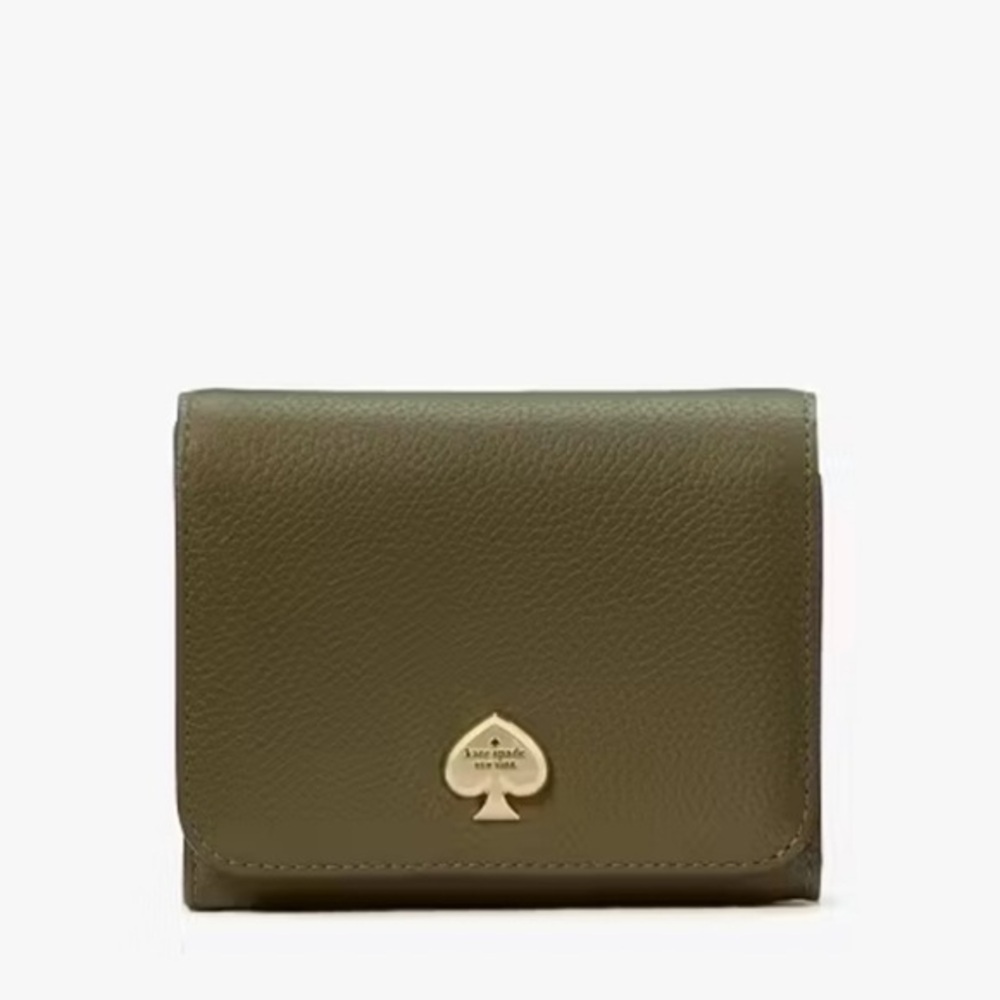 Kate Spade Kayla Small L-Zip Wallet, Seaweed
